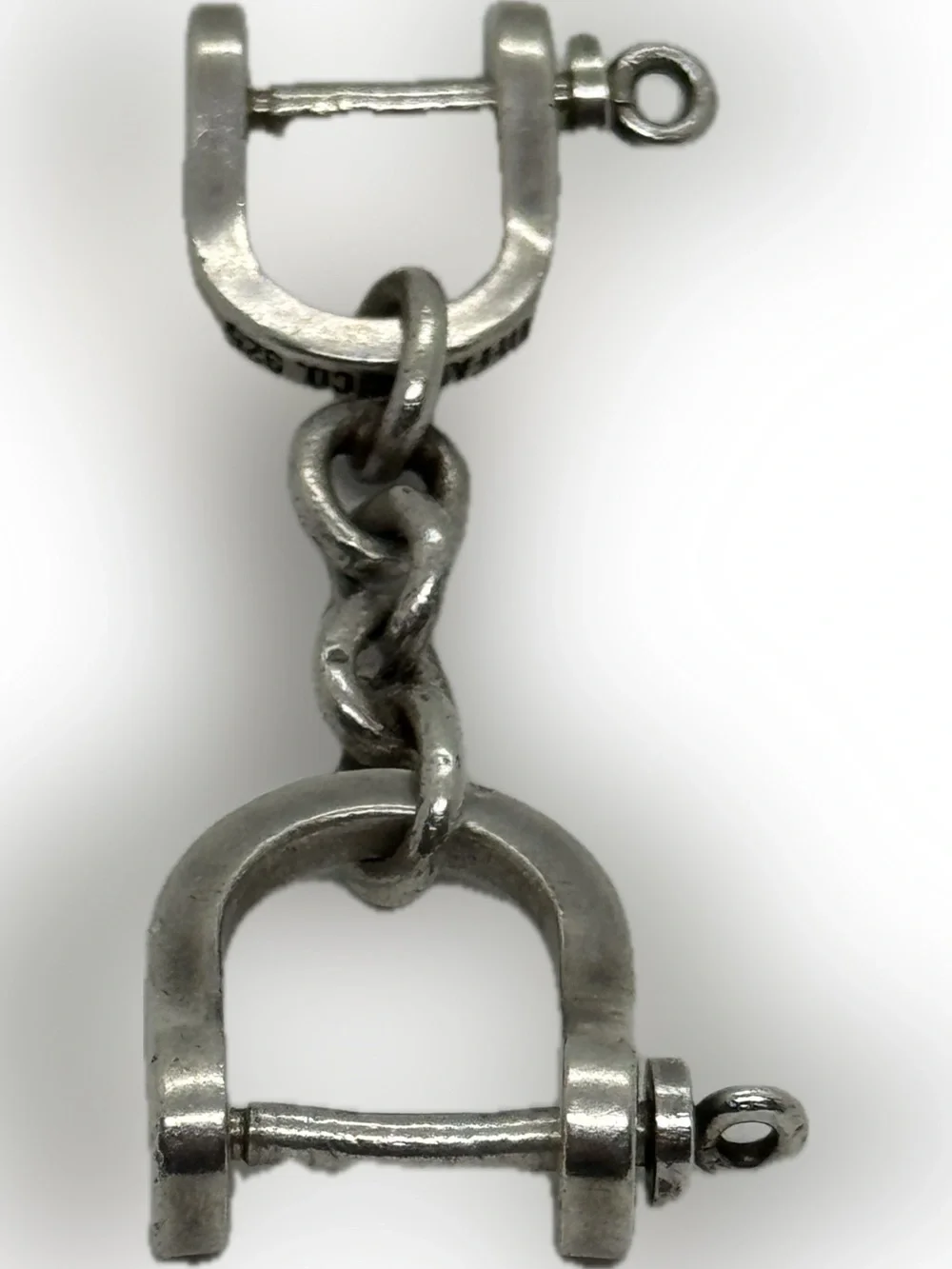 Vintage Tiffany & Co Sterling Silver 925 Double Shackle  Connector Charm 34.6g - Picture 3 of 8